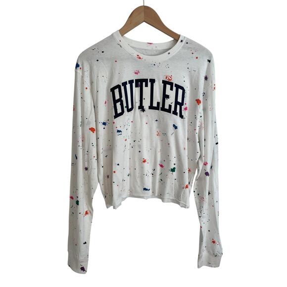 Champion Butler Bulldogs Shirt Womens Large Embroidered Paint Splatter NCAA NEW - Picture 1 of 9